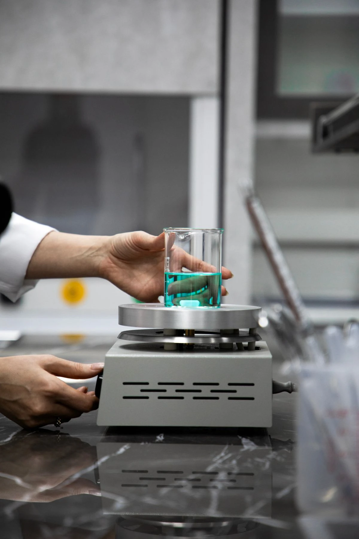 laboratory-with-blue-beaker